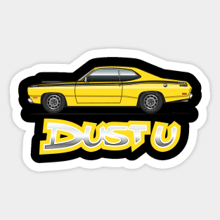 Dust U Yellow Sticker